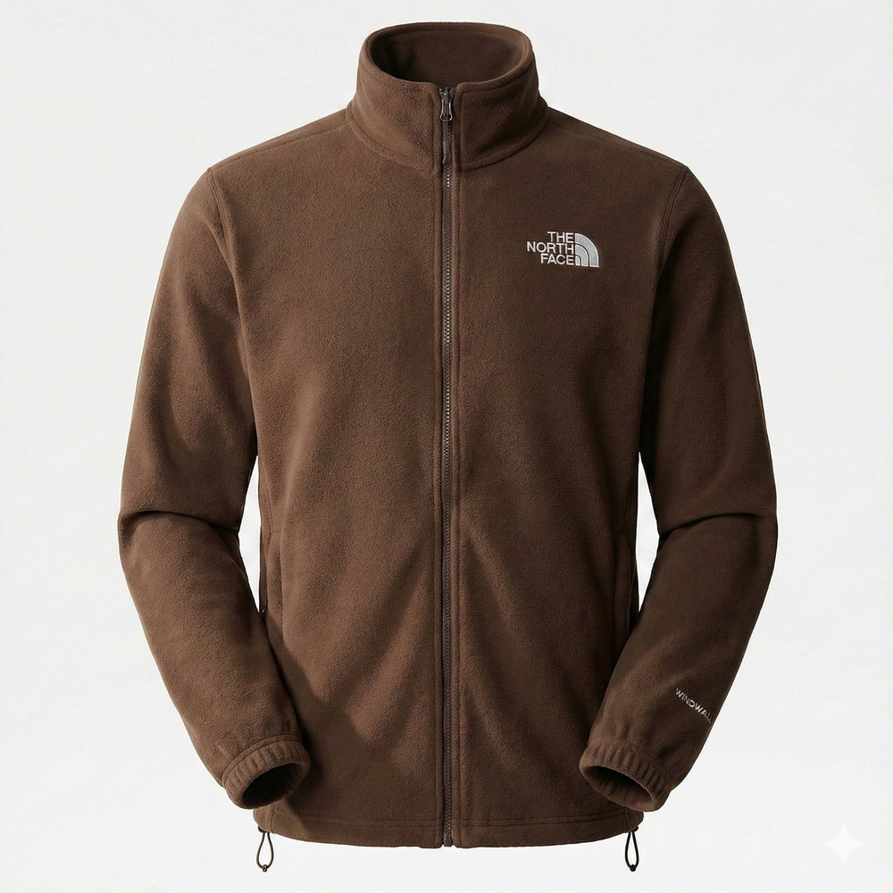 The North Face WindWall Fleece Jacket‎ XXL Brown Full Zip Windproof 2006 Vintage